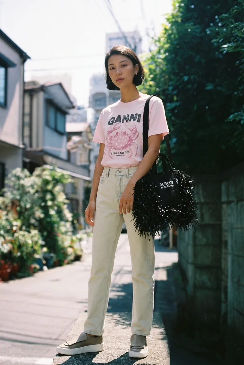 Ganni×Golden Gooseほか レディース 夏コーデ｜4点の価格比較