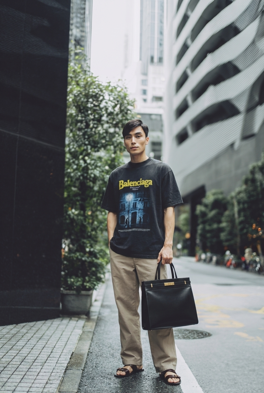 BALENCIAGA × Saint Laurent、夏の光のなかで、足どり軽く。