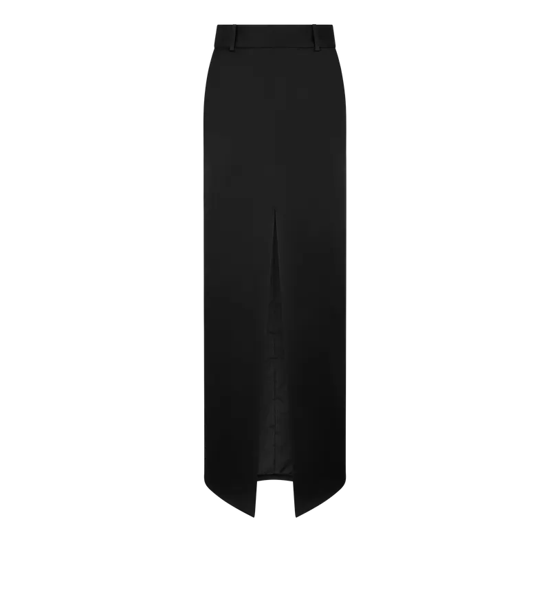 TOM FORD CREPE ENVERS SATIN TAILORED SKIRT