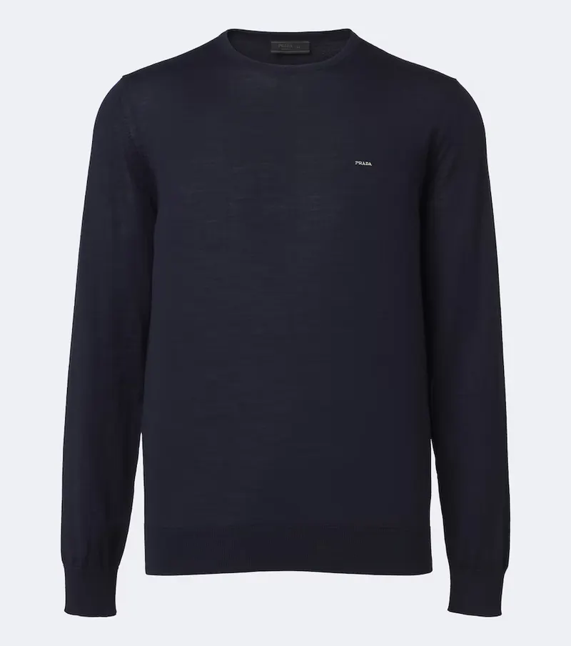 Prada Prada Logo virgin wool sweater