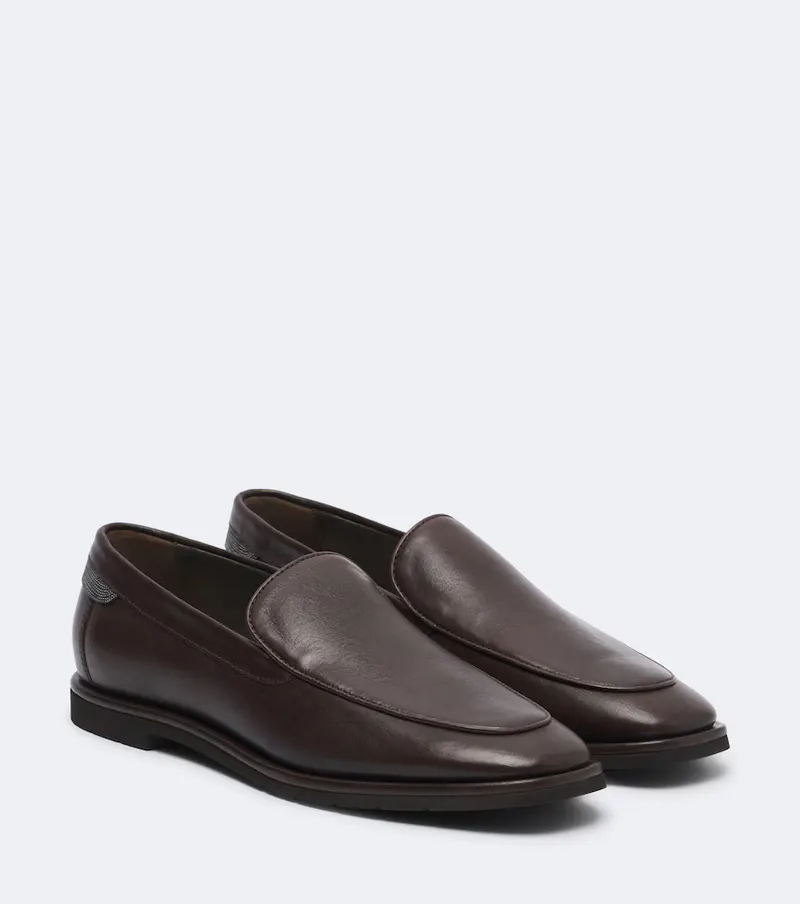 BRUNELLO CUCINELLI Brunello Cucinelli Monili leather loafers