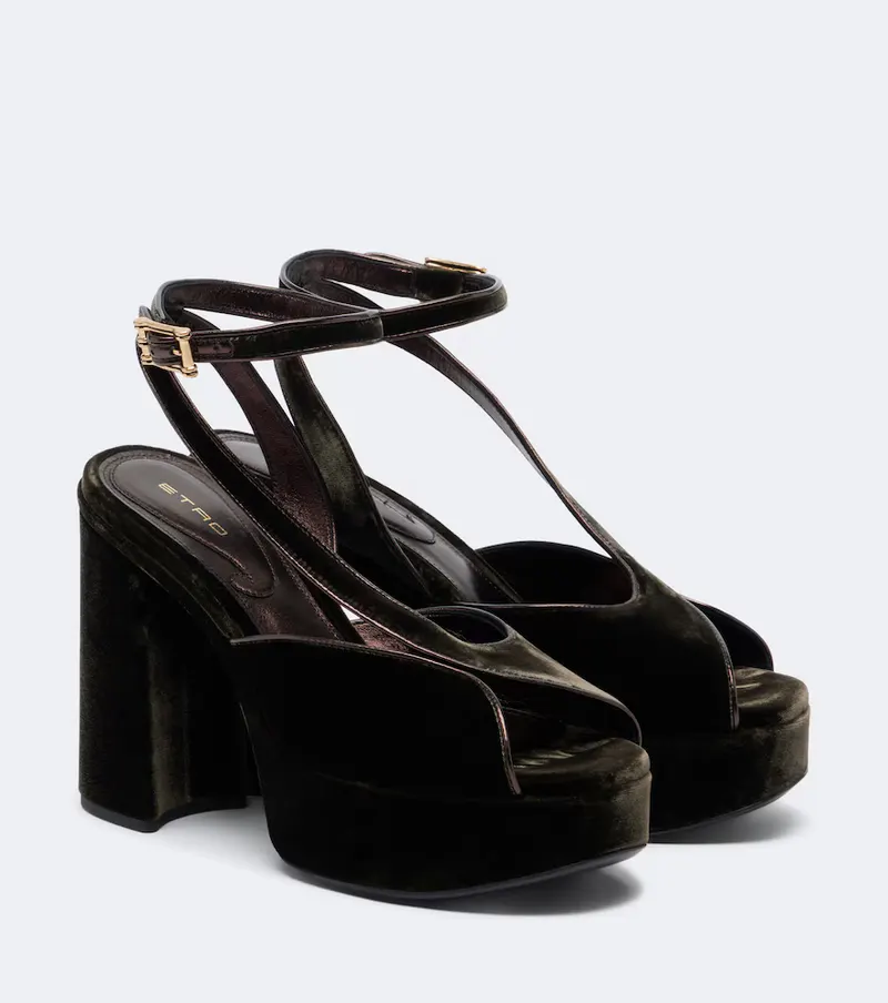 ETRO Etro Velvet platform sandals