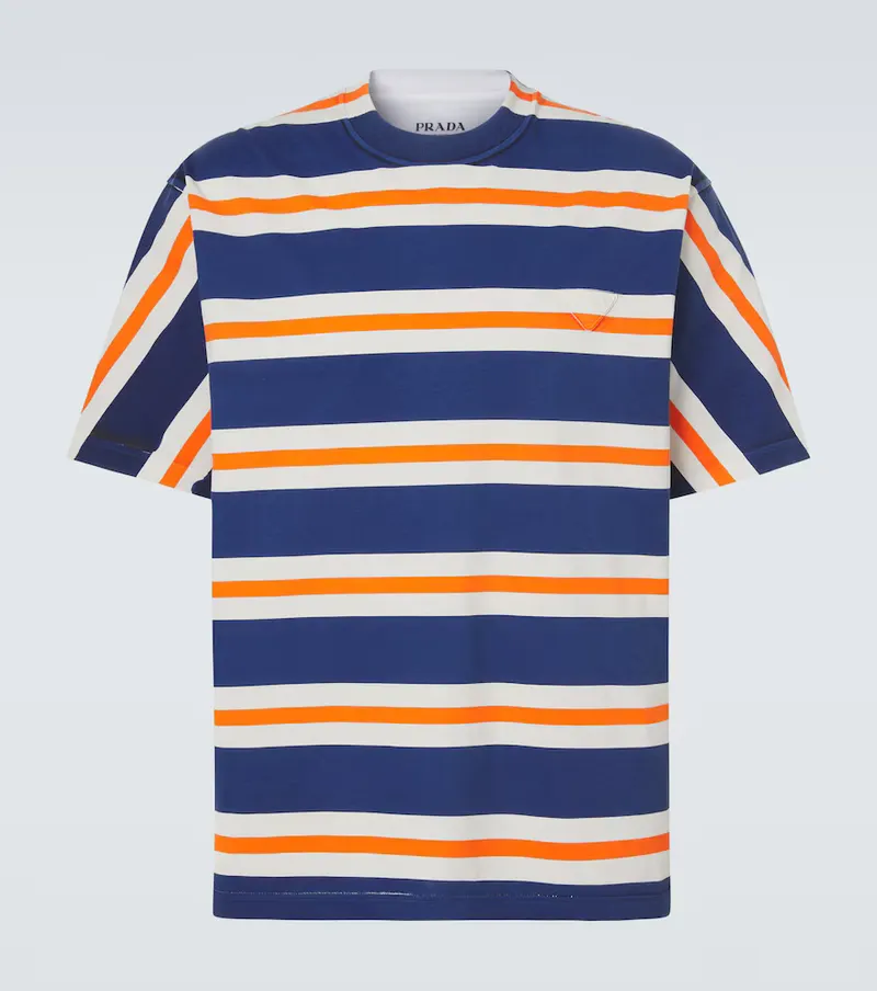 Prada Prada Striped cotton jersey T-shirt