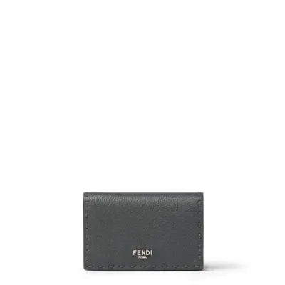 FENDI グレーレザー カードケース