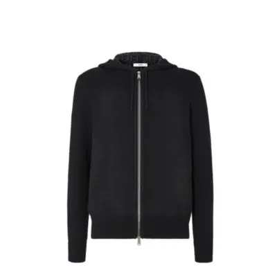 FENDI ブラック カシミア FFズッカ スウェットシャツ