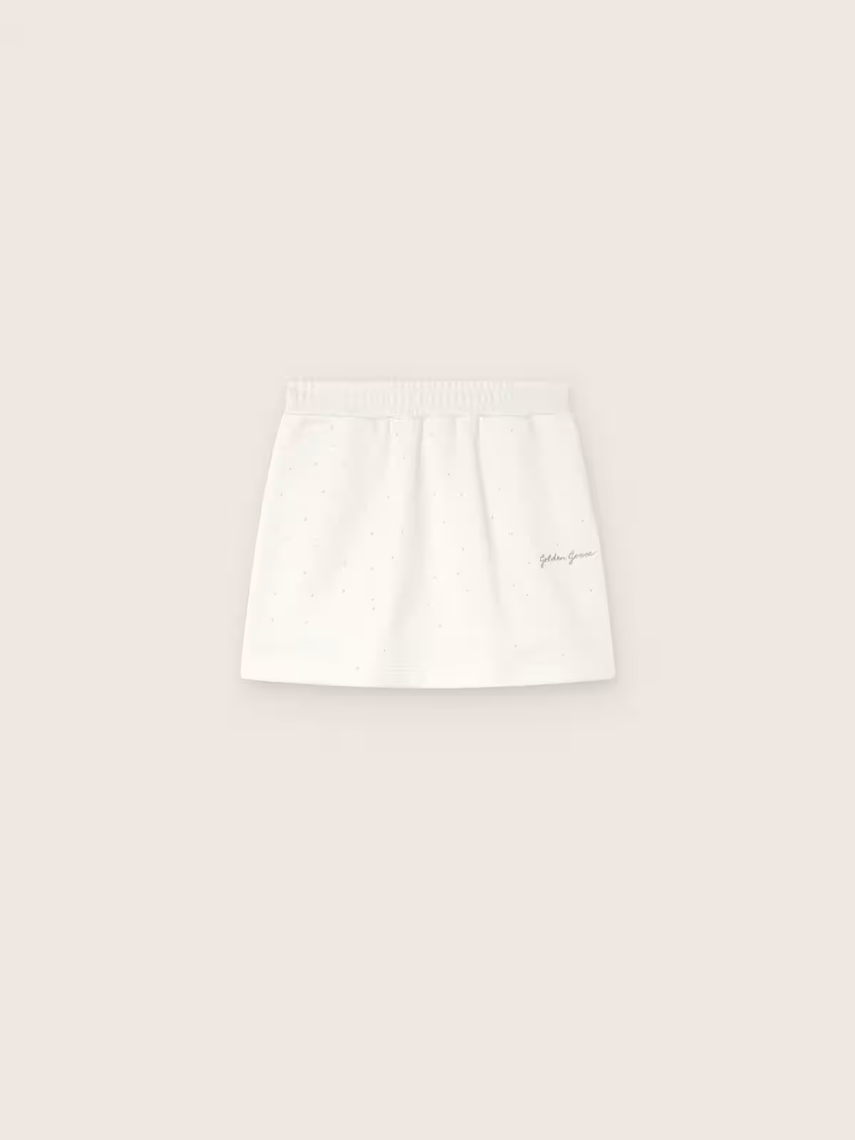 Golden Goose ミニスカート Journey ガールズ コットンスウェット（ホワイト） クリスタル＆エンブロイダリー