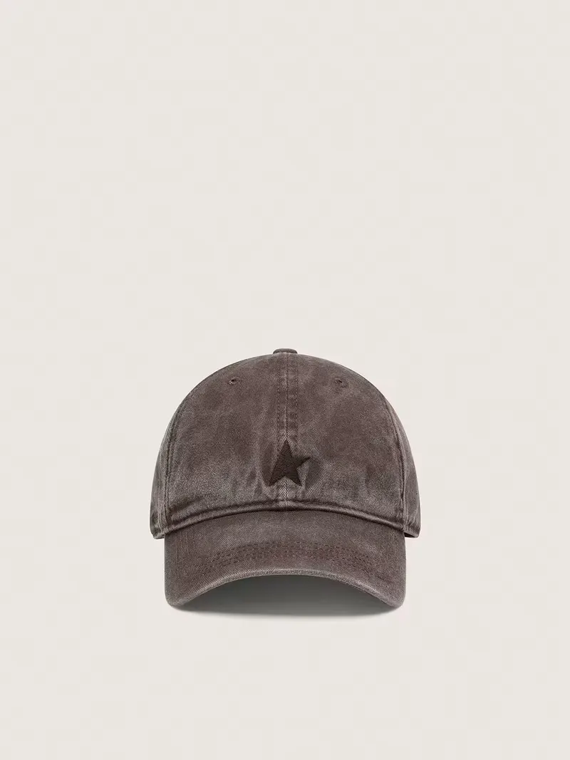 Golden Goose ベースボールキャップ（ダークブラウン） スターエンブロイダリー（トーン・オン・トーン）