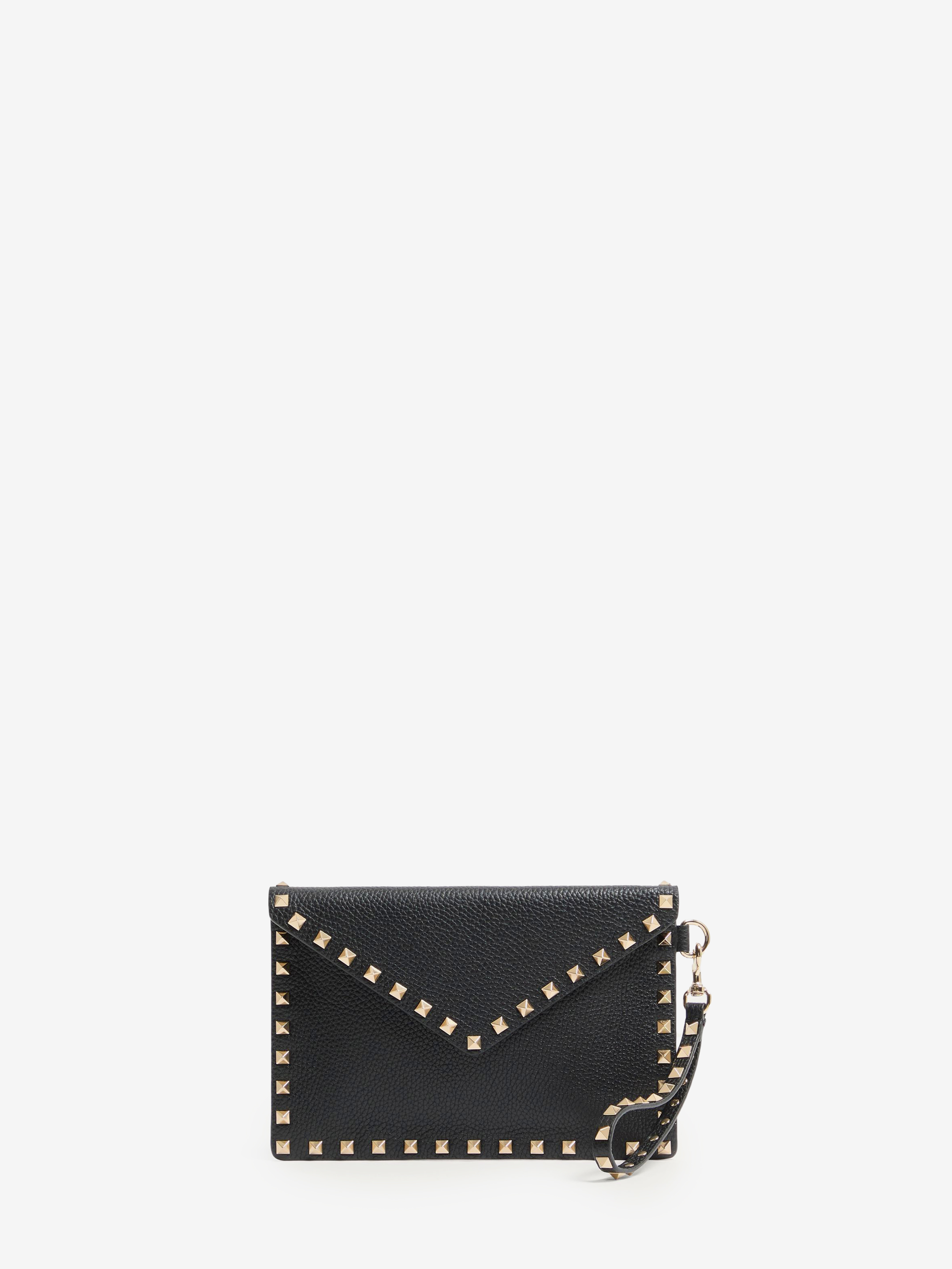 VALENTINO Grainy calfskin Rockstud pouch