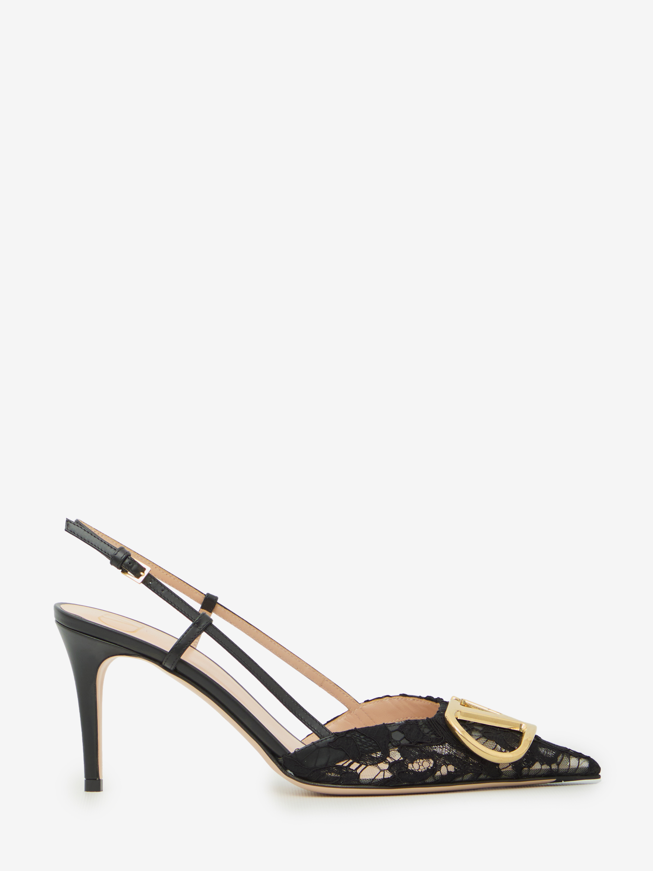 VALENTINO VLogo Signature slingback pumps in lace
