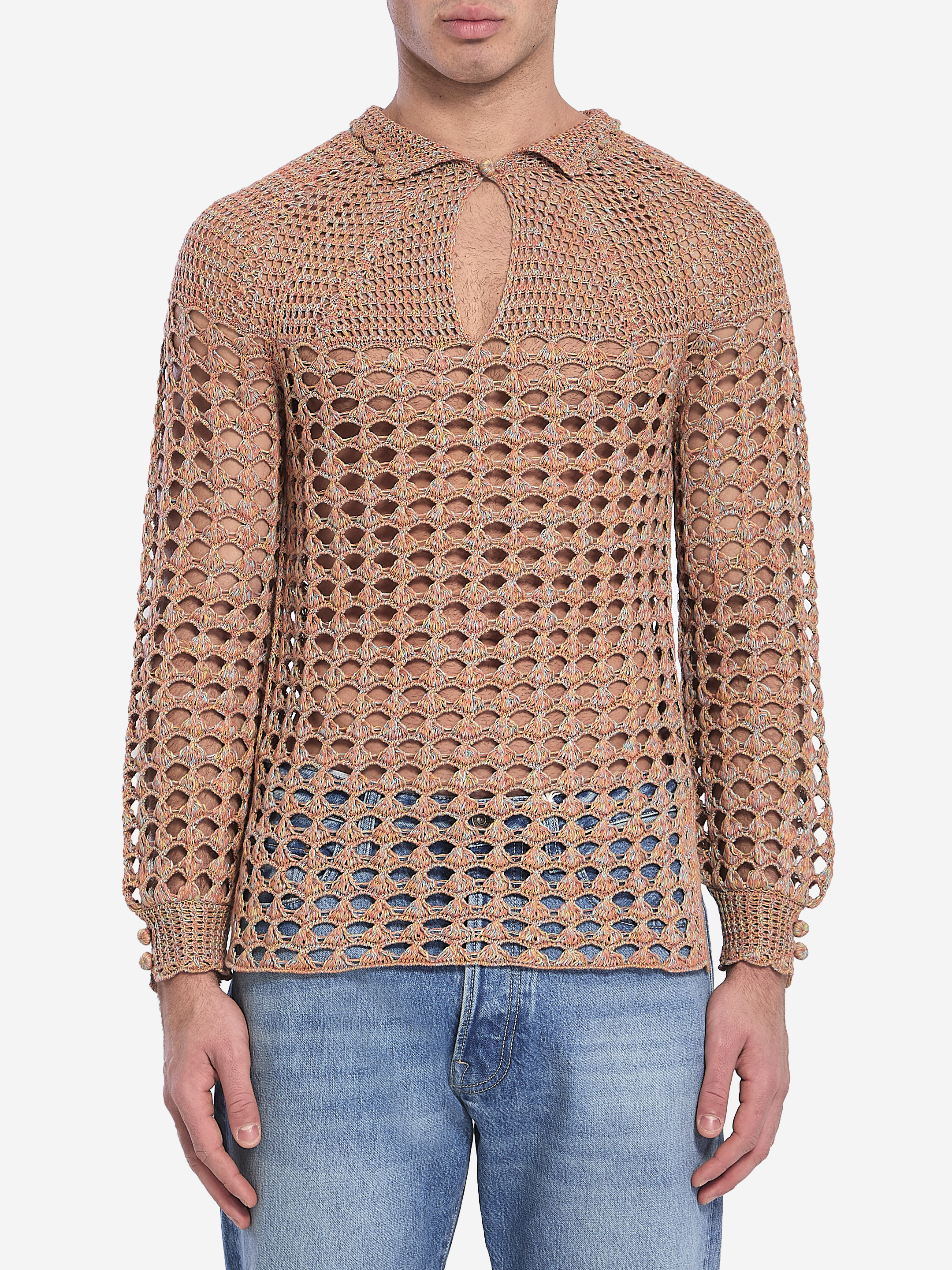 VALENTINO Perforated knit shirt