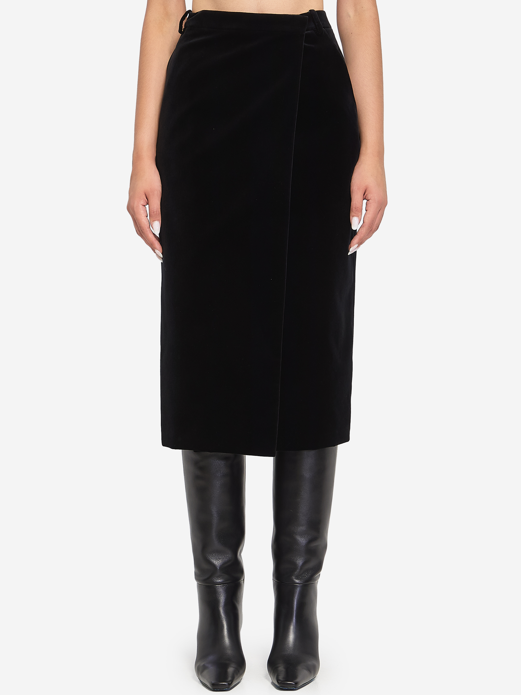 Saint Laurent Wrap skirt in velvet