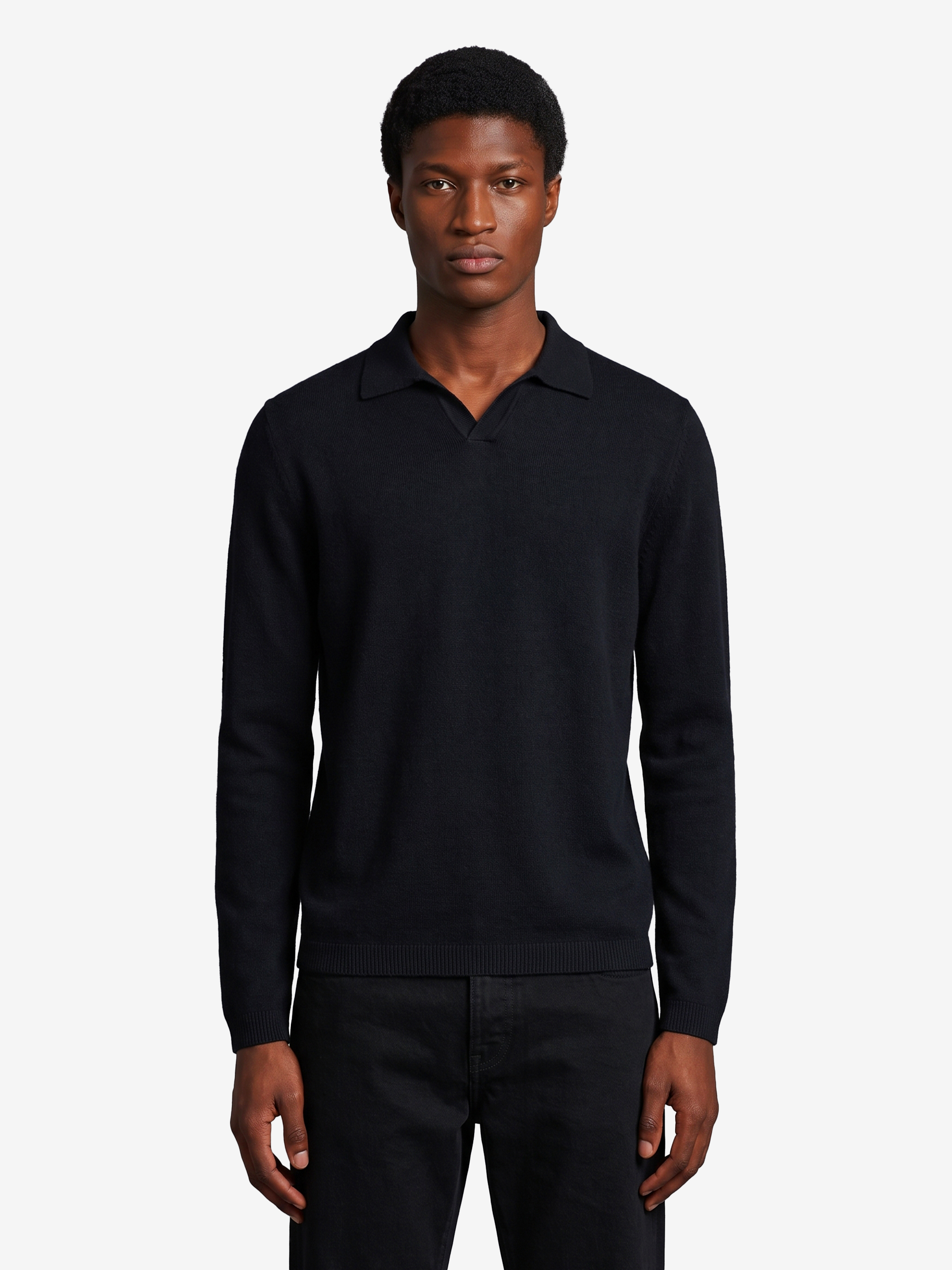 The Row Black Ripley polo shirt