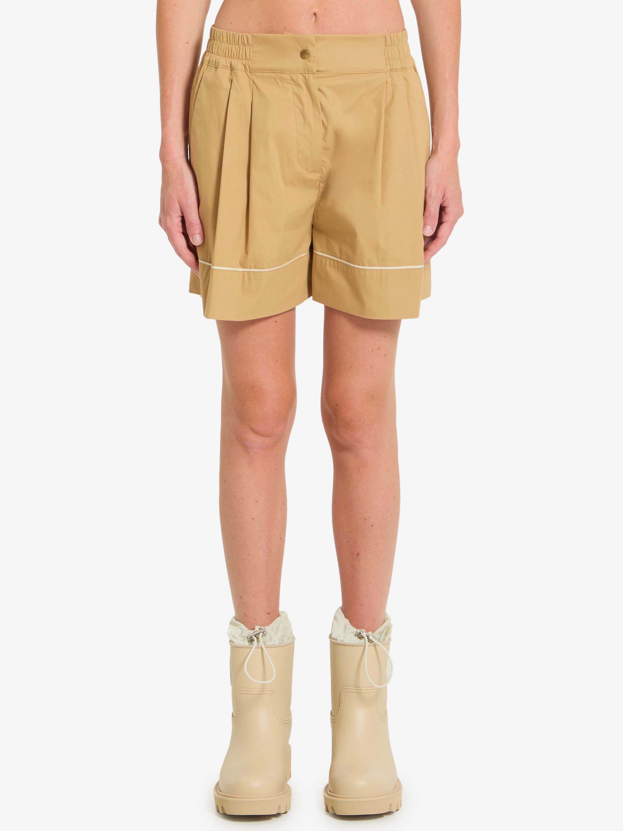 MONCLER Tailored cotton blend shorts