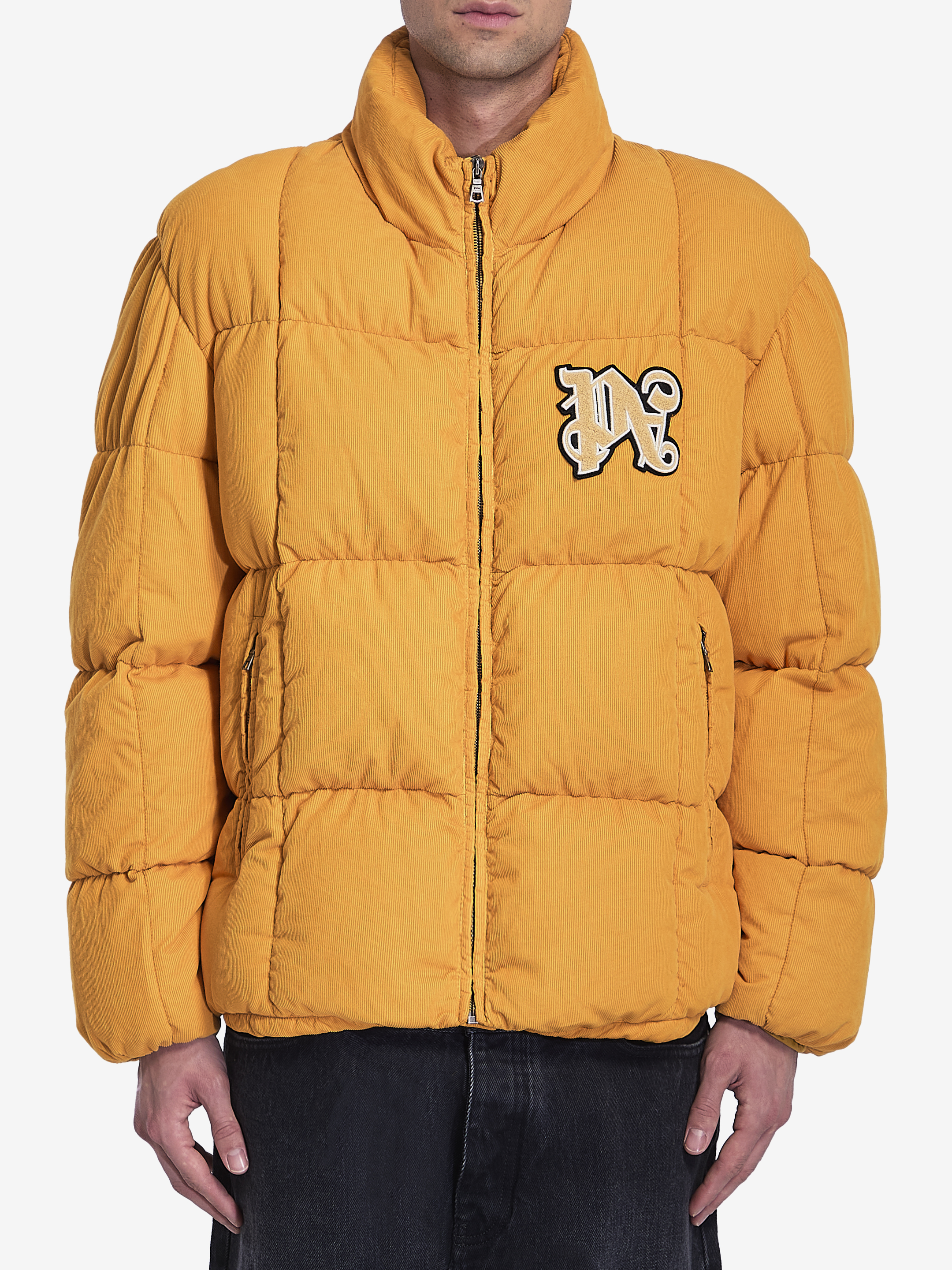 Palm Angels Monogram corduroy puffer jacket