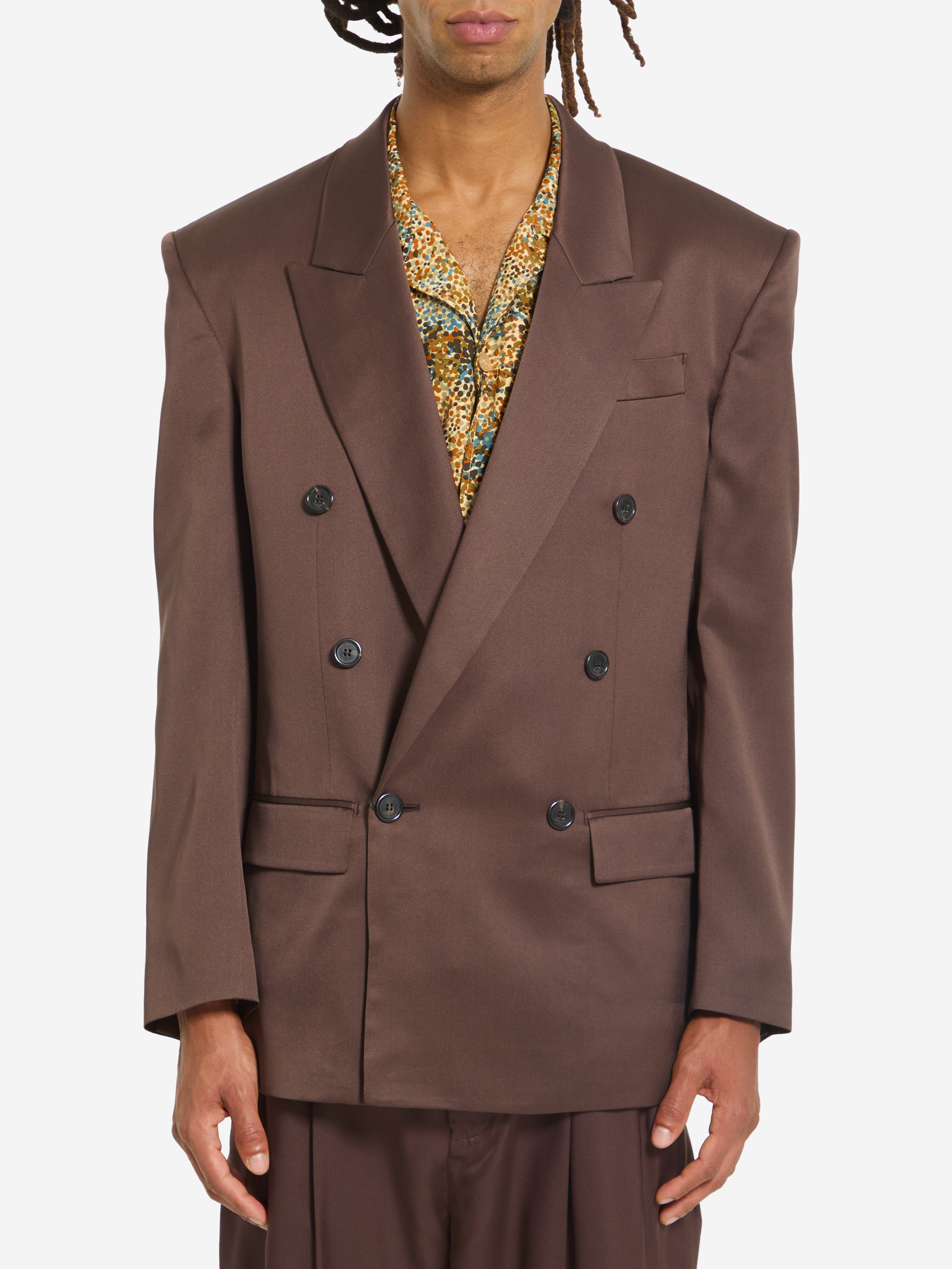Saint Laurent Doublebreasted silk satin jacket