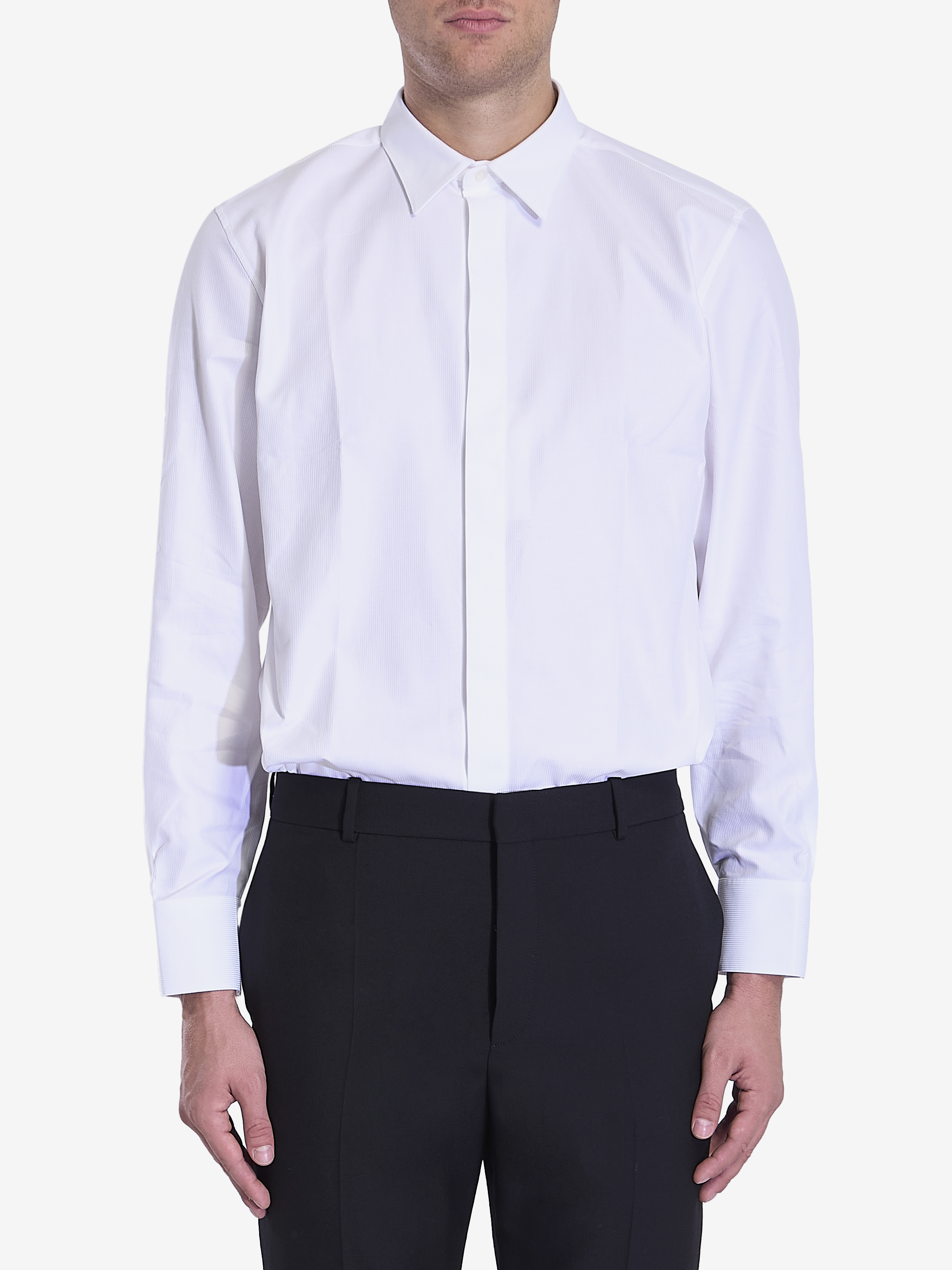 Saint Laurent Shirt in striped cotton poplin