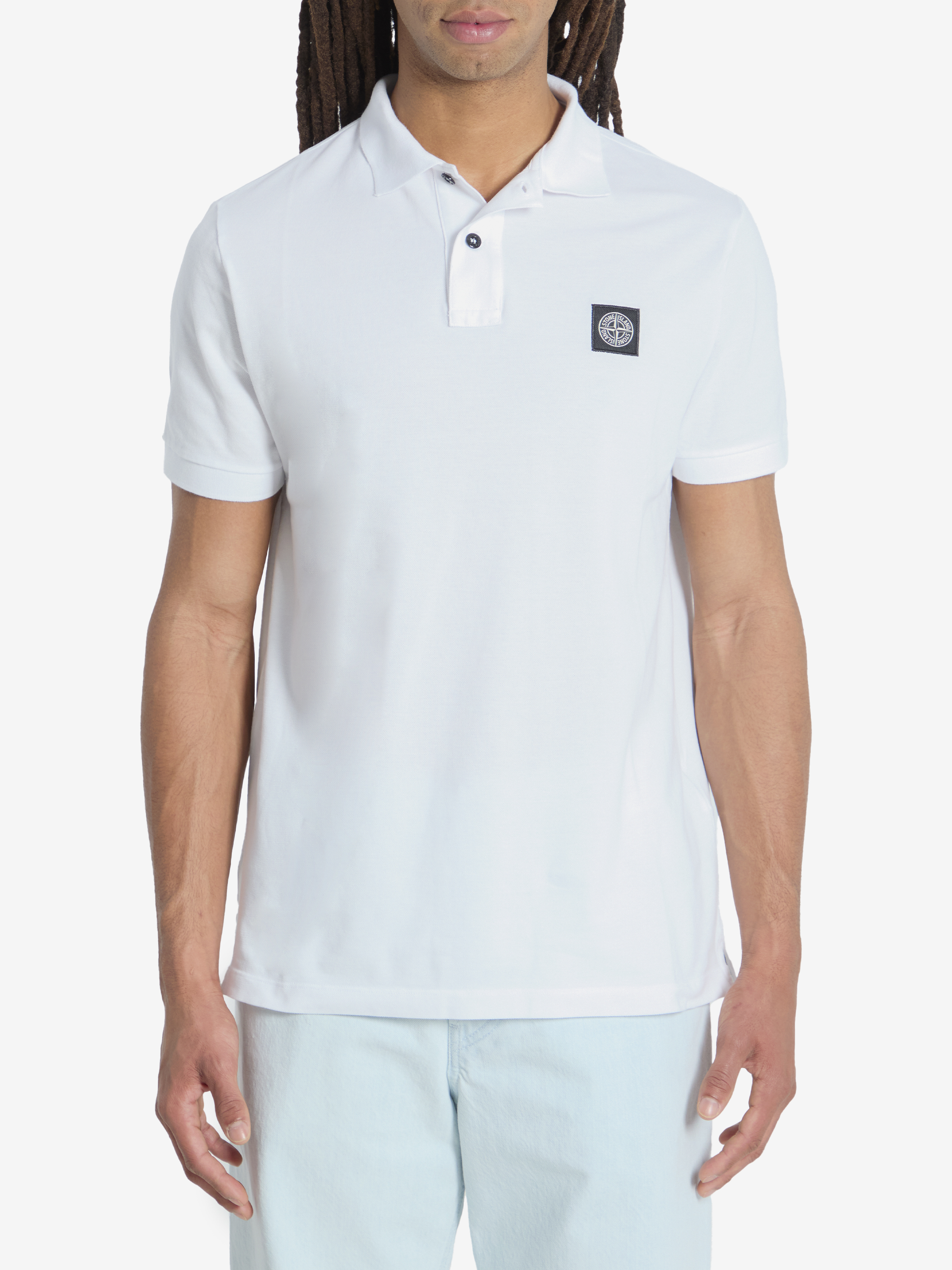 Stone Island Cotton pique polo shirt