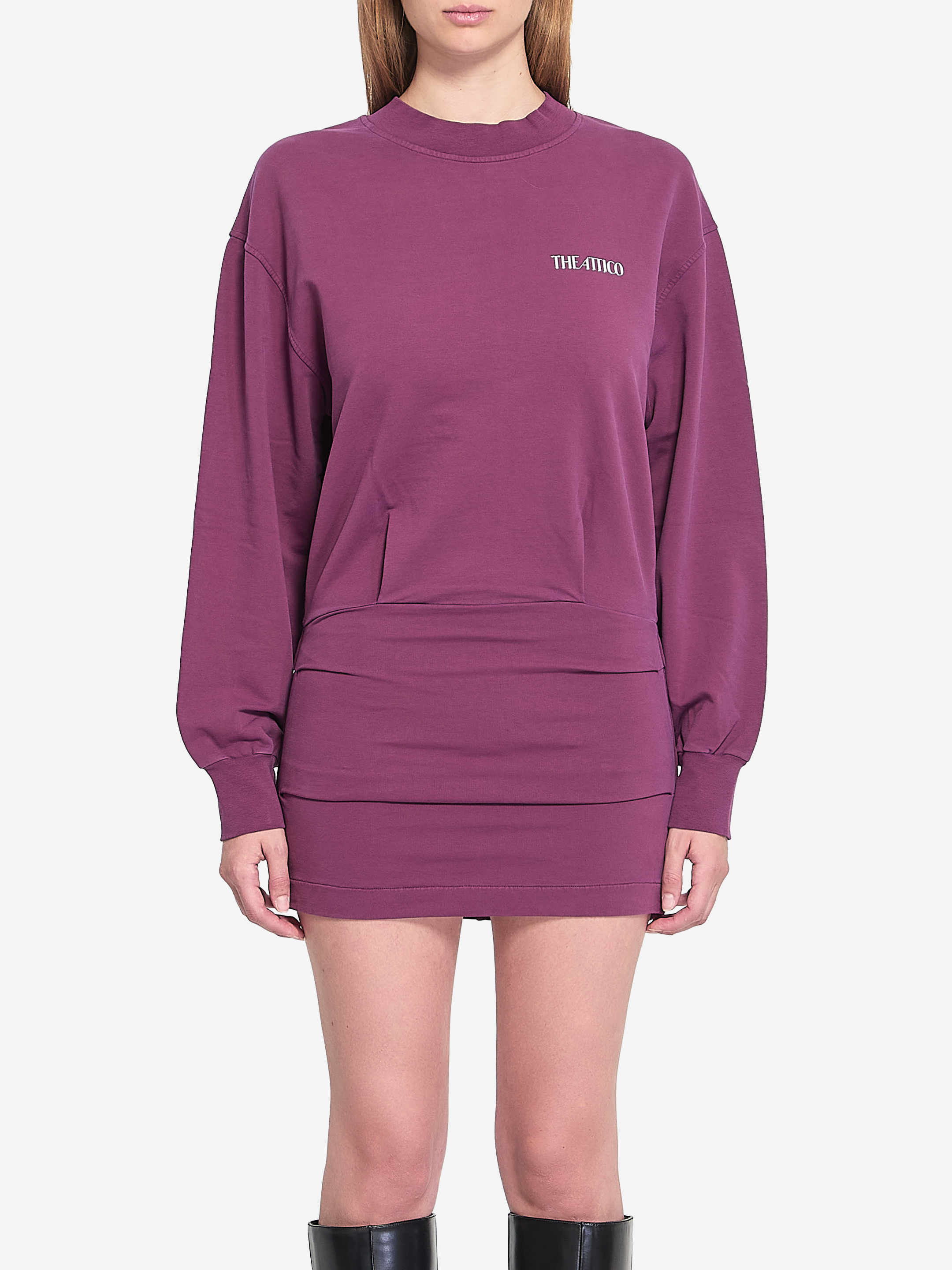 The Attico Mini dress in burgundy