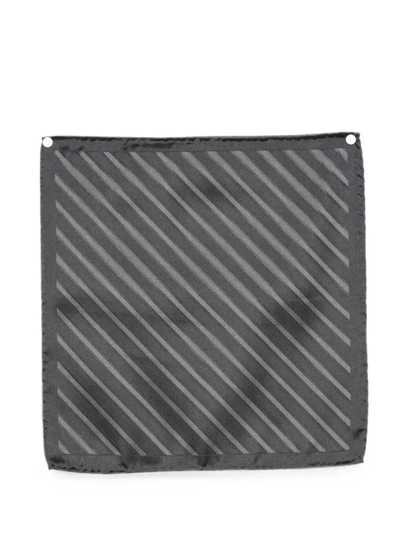 BRUNELLO CUCINELLI BRUNELLO CUCINELLI Pocket Square Silk "Blue Striped"