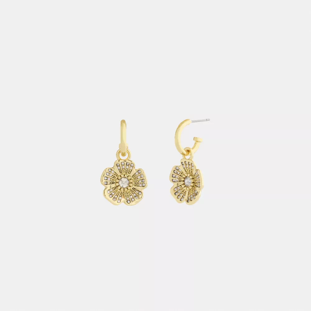 パヴェ チャーム ハギー ピアス