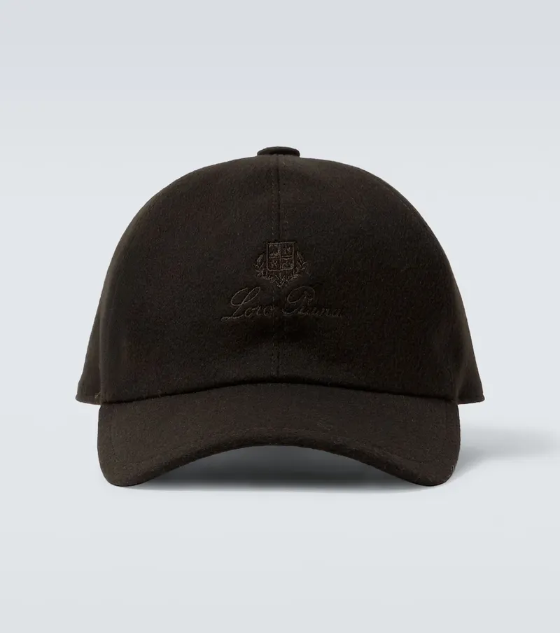Loro Piana Loro Piana Logo embroidered suede baseball cap