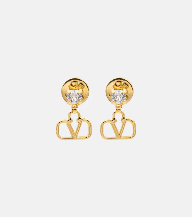 VALENTINO Valentino Garavani VLOGO embellished earrings