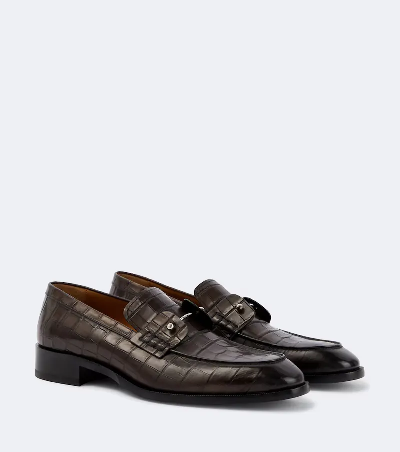 Christian Louboutin Christian Louboutin Chambelimoc croc-effect leather loafers