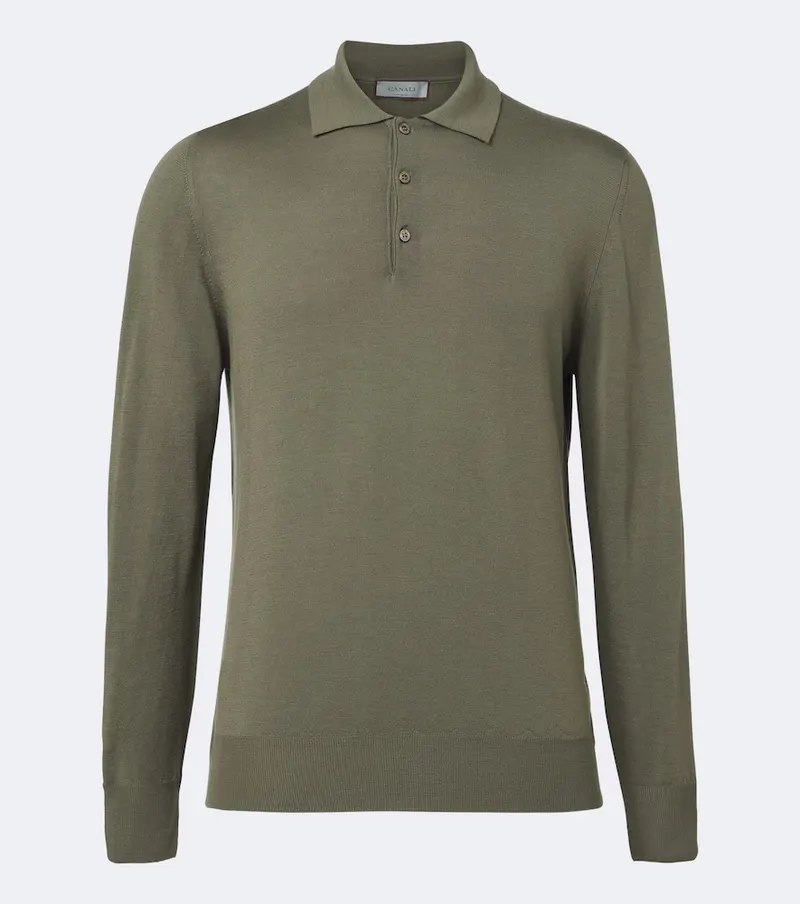 Canali Canali Virgin wool polo sweater
