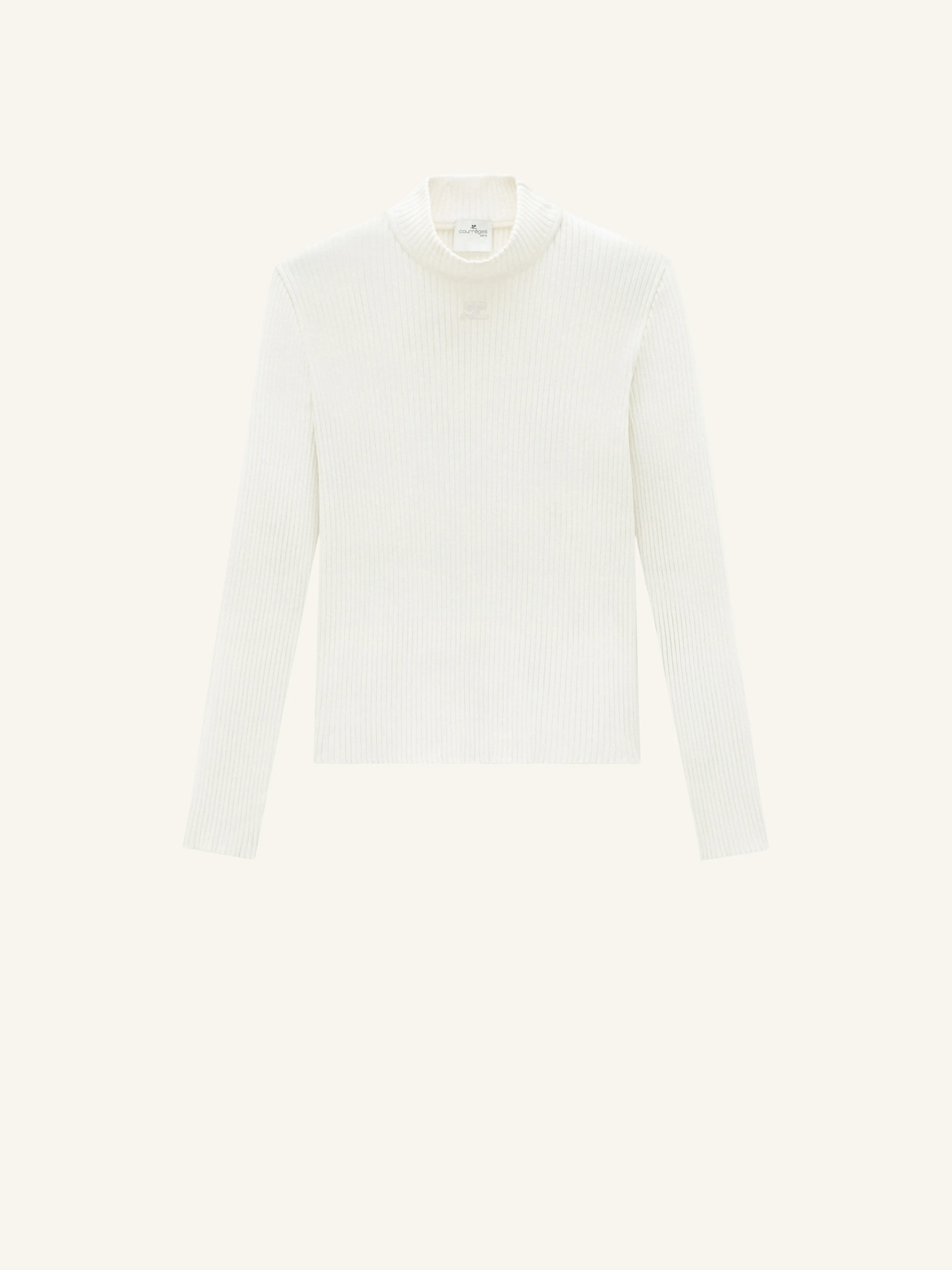 RIB KNIT MOCKNECK SWEATER