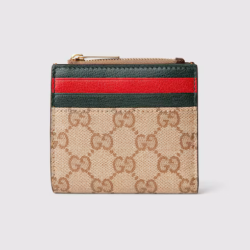 GUCCI マルチカラー スロット付き ジップ カードケース