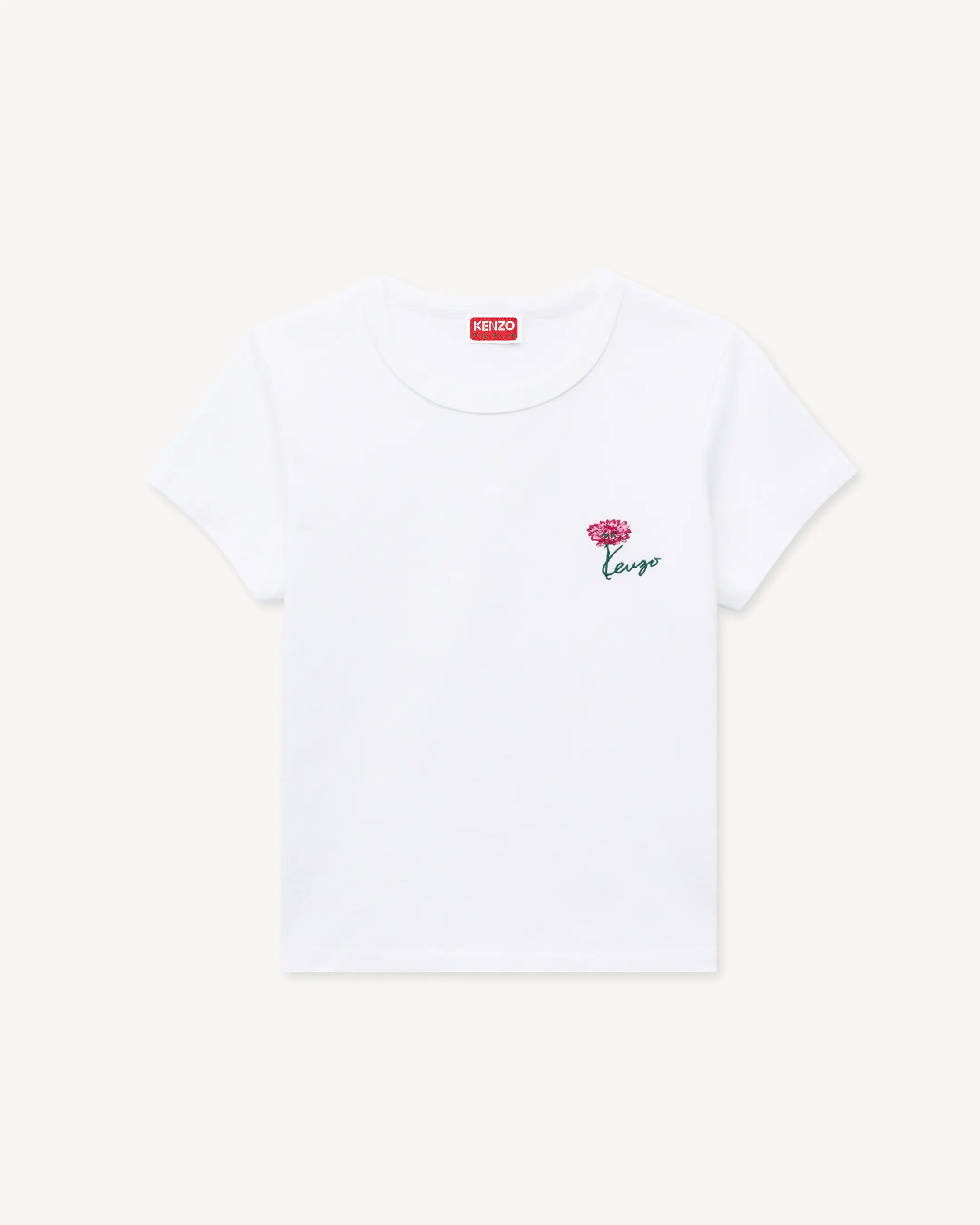 'KENZO エンブロイダリー スモール フィット Tシャツ イン コットン