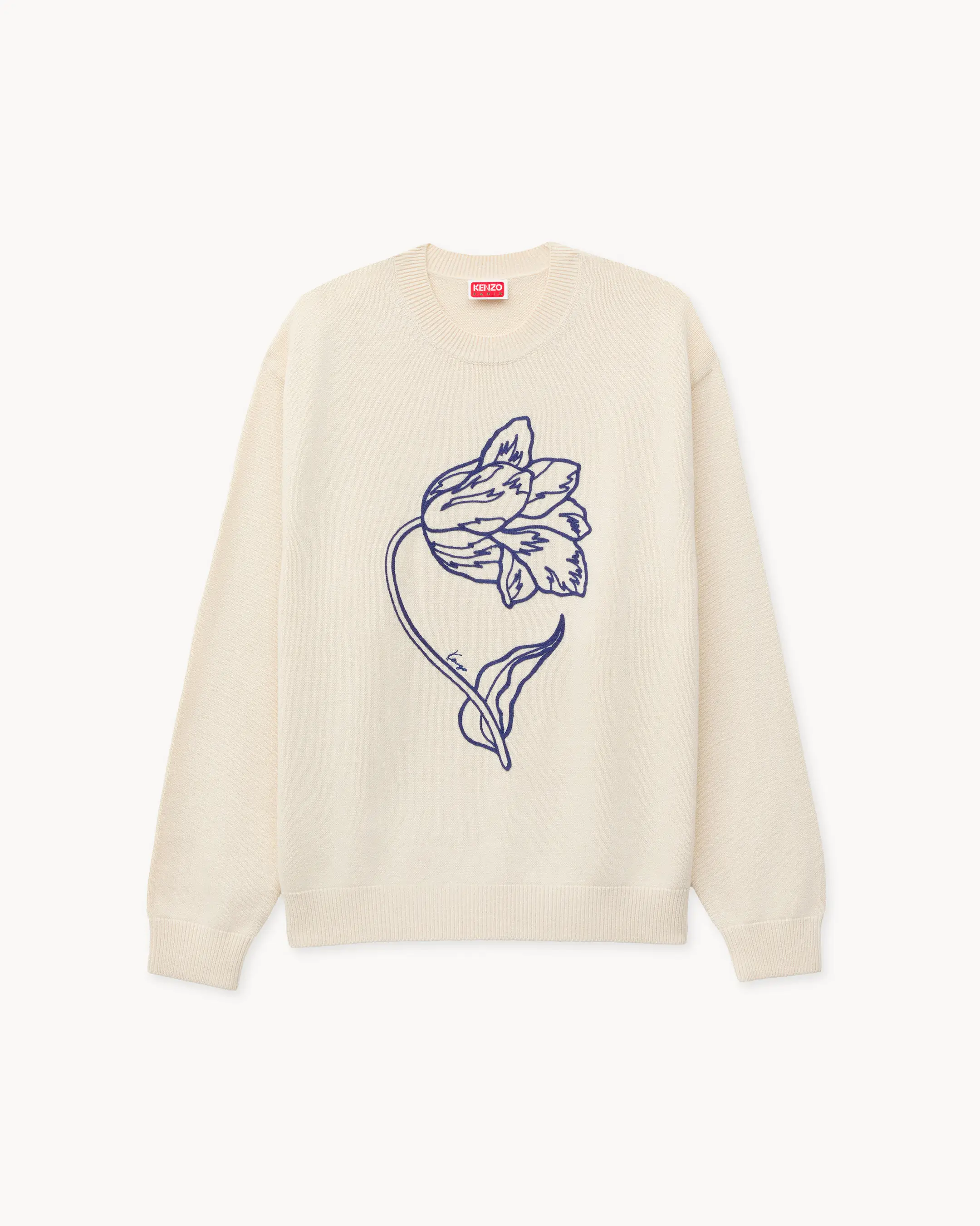 'KENZO エンブロイダリー ジャンパー イン ウール & コットン