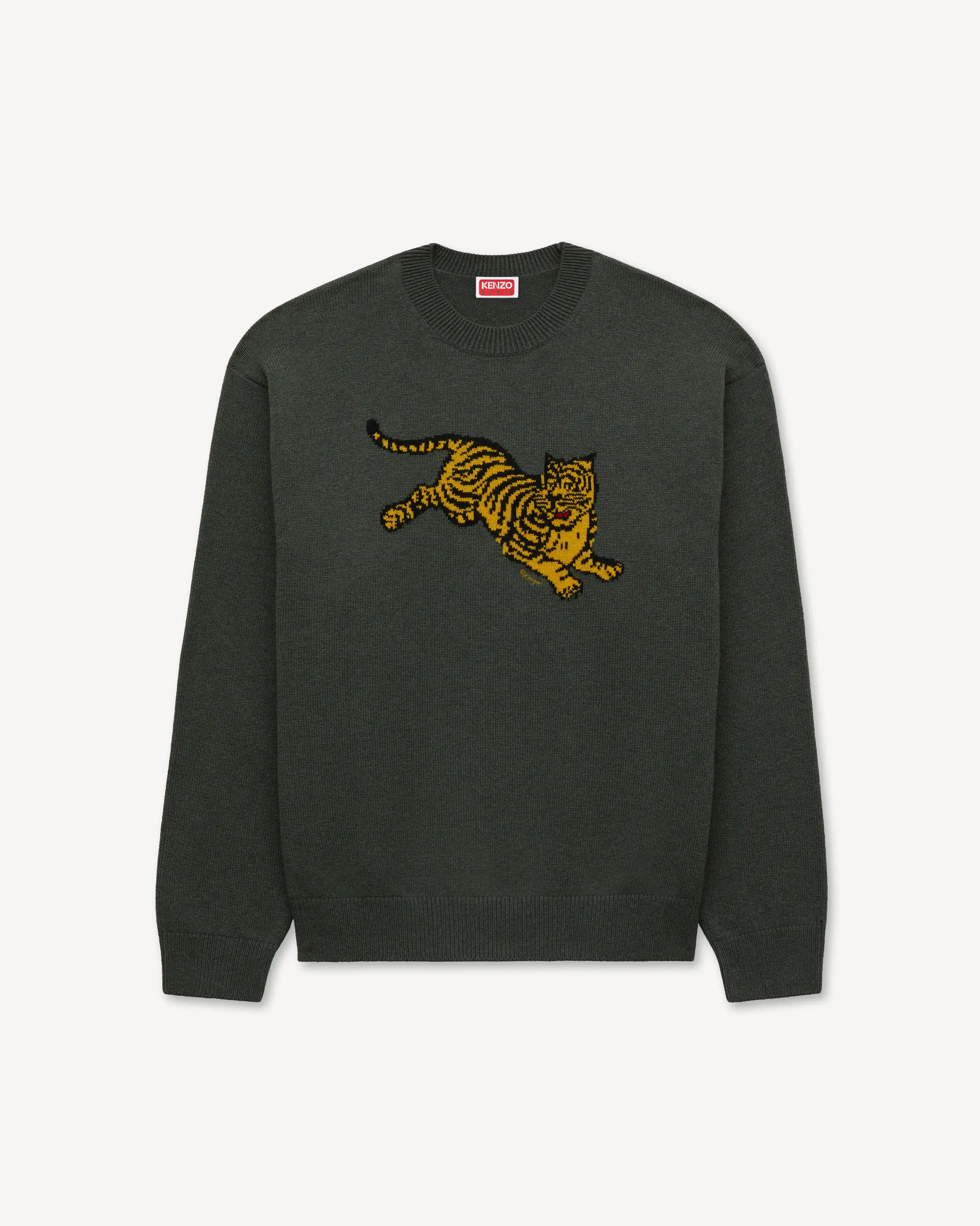 'KENZO Jumping エンブロイダリー ジャンパー イン ウール コットン
