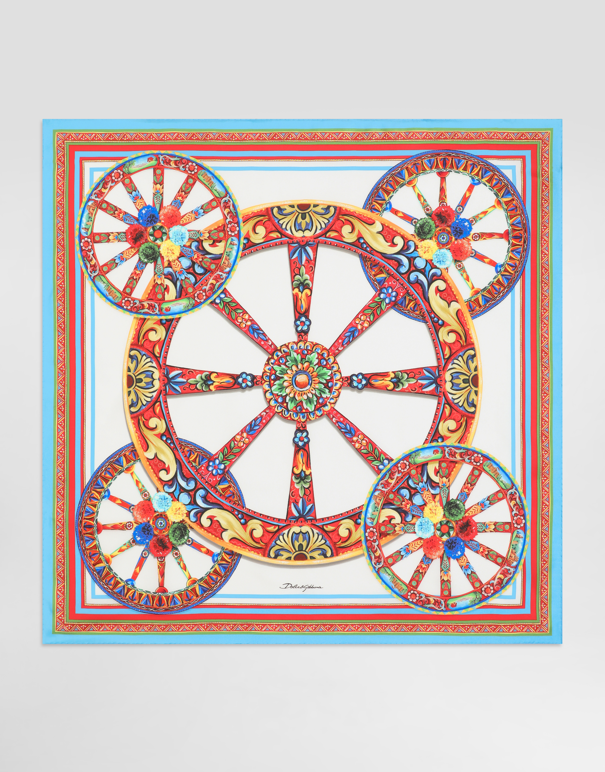 プリント シルク ツイル スカーフ(90x90)