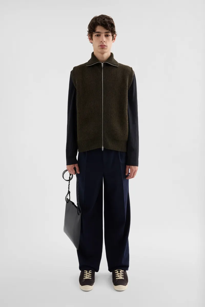 Jil Sander ウール ジップアップベスト