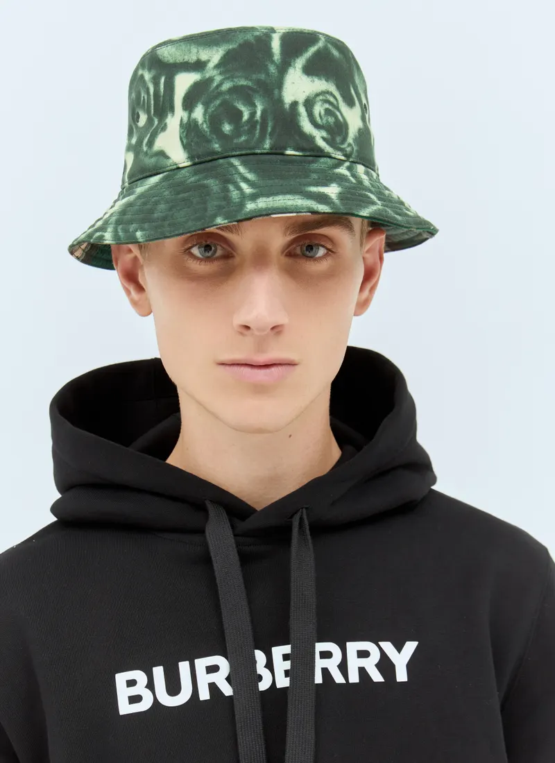 Burberry Burberry Rose Print Wax Bucket Hat