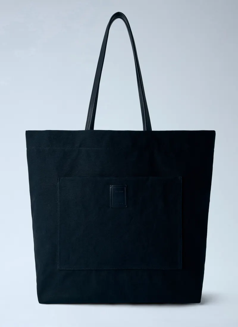 The Row The Row Tori Leather-Trimmed Canvas Tote Bag