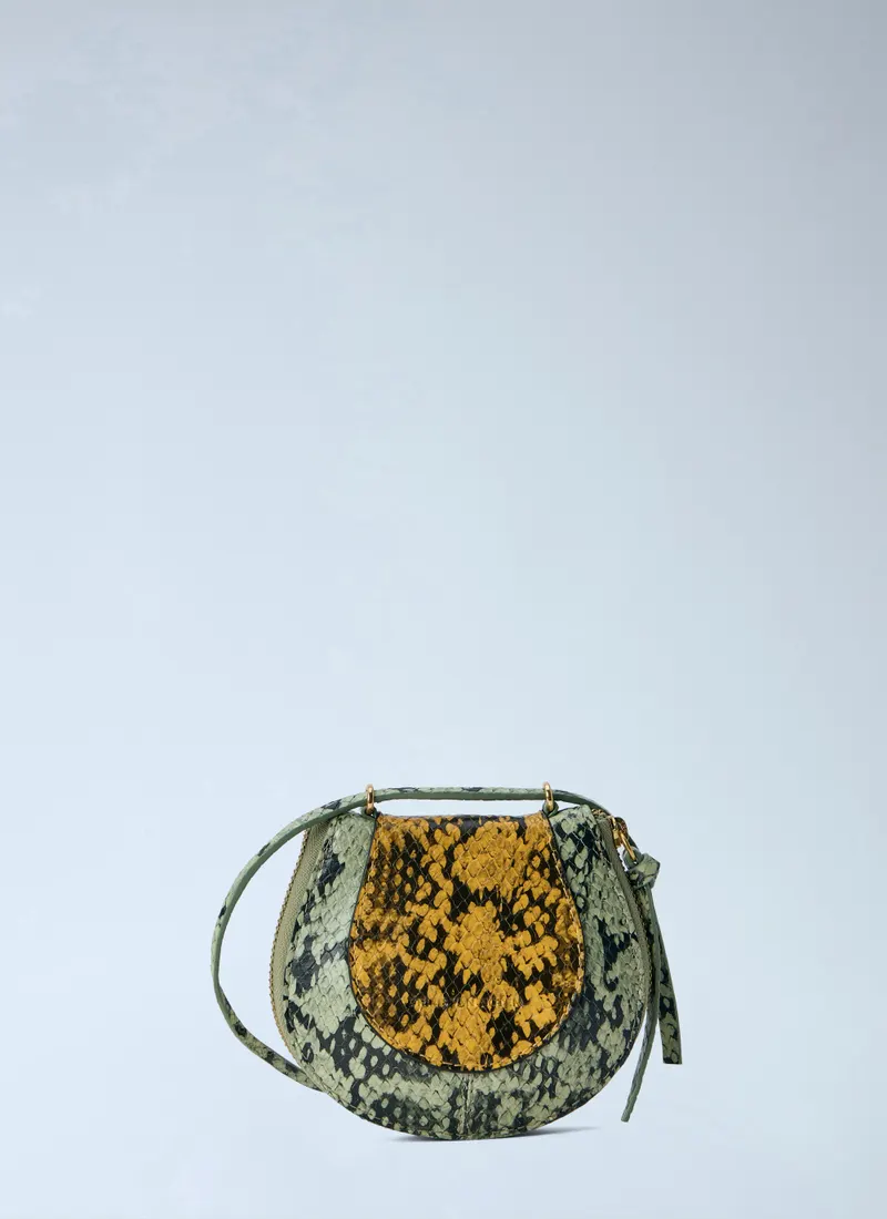 Dries Van Noten Dries Van Noten Python-Embossed Leather Crossbody Bag