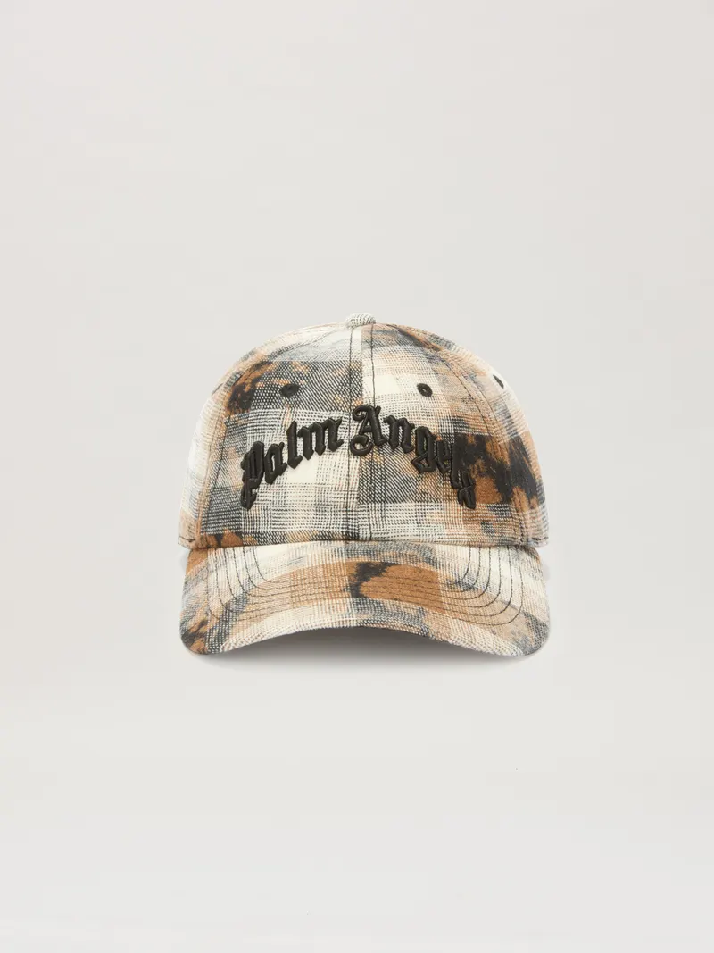 Palm Angels CURVED LOGO CHECK CAP