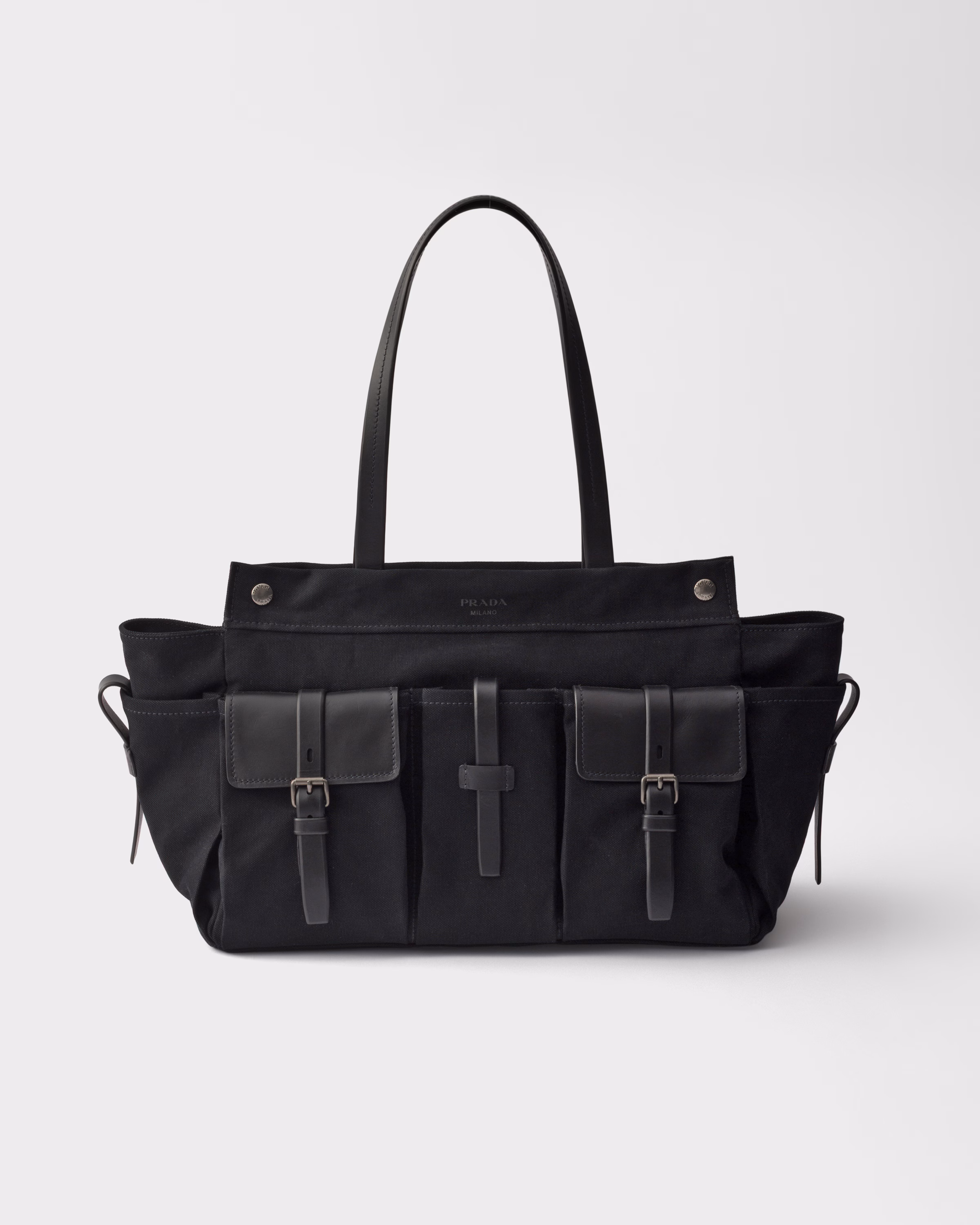 キャンバス レザー トートバッグ