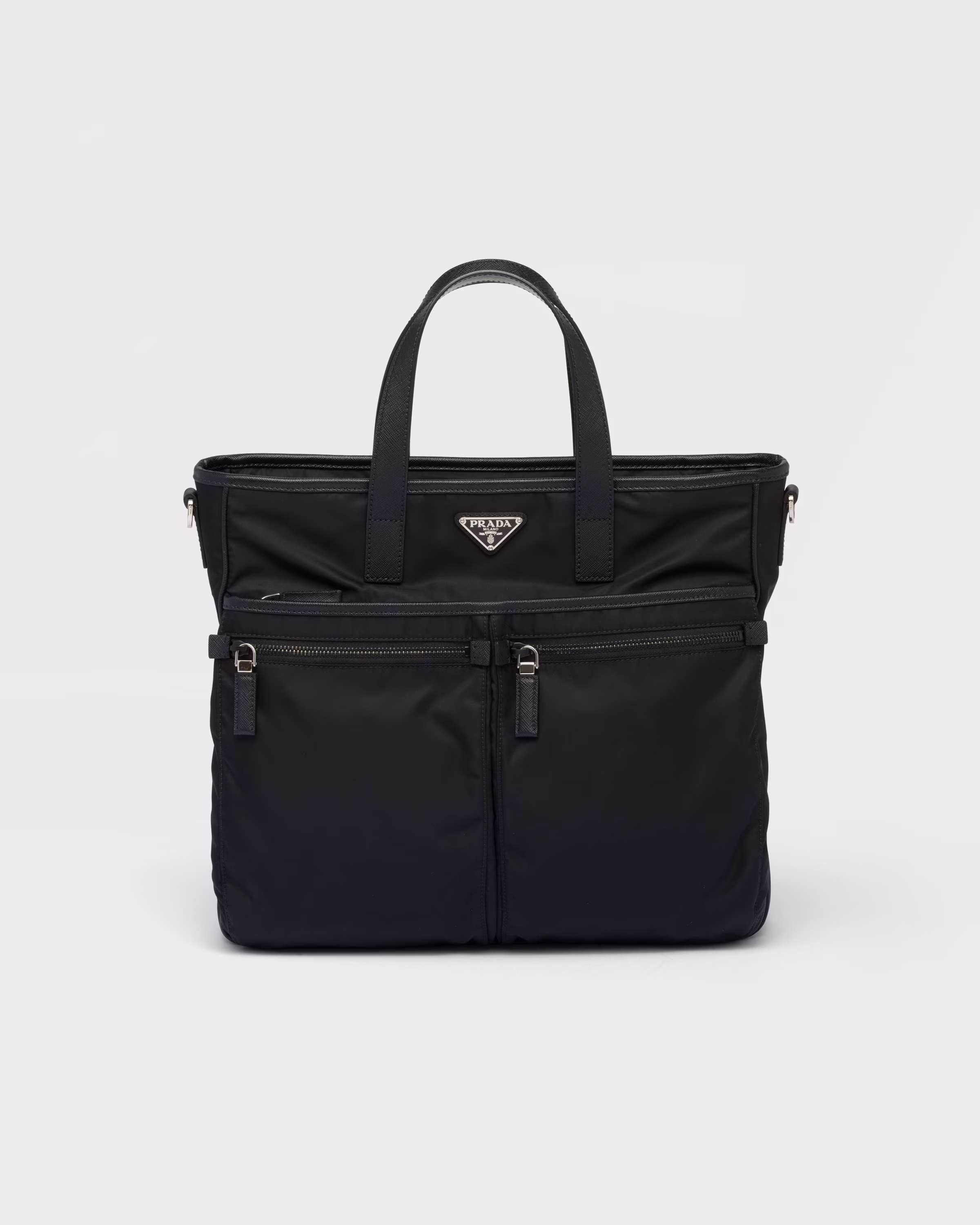 Re-Nylon xサフィアーノレザー トートバッグ
