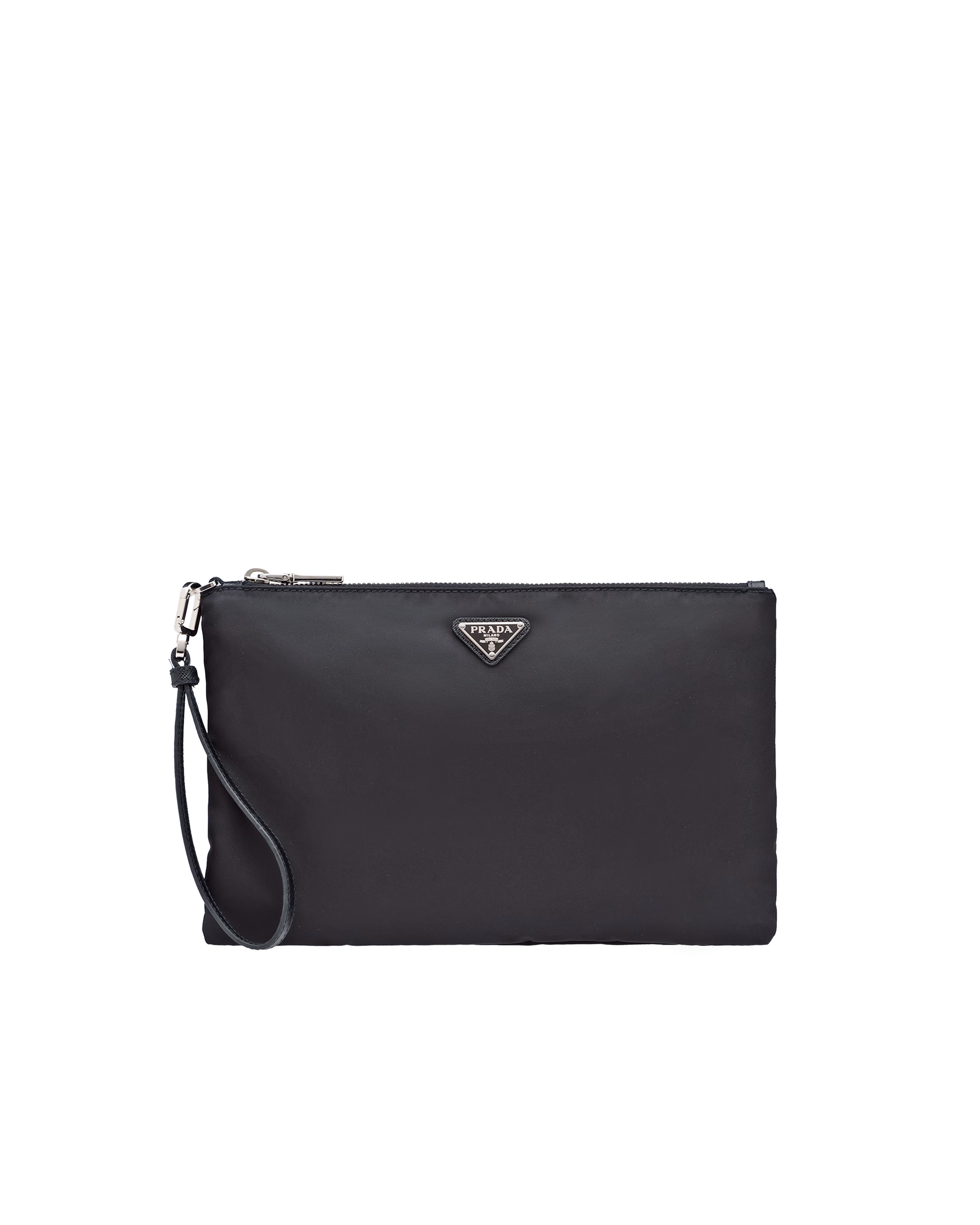 Re-Nylon xサフィアーノレザー ポーチ
